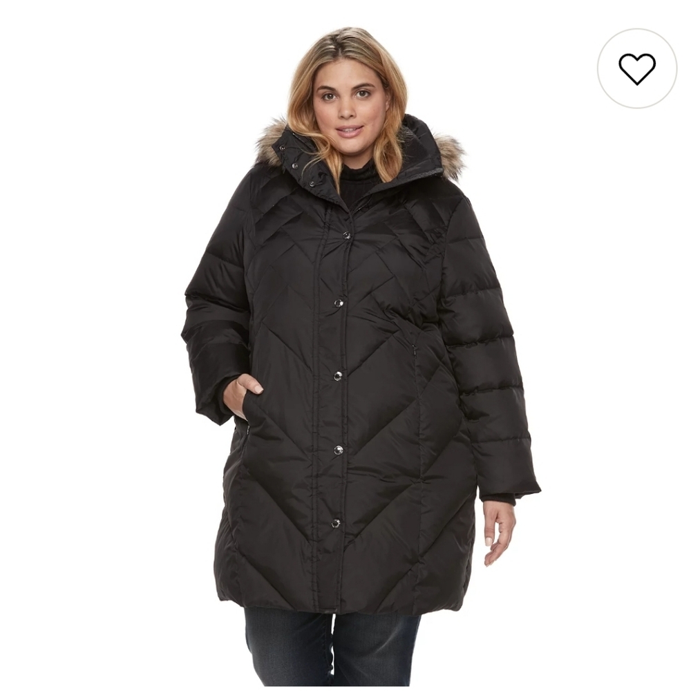 London Fog Plus Size Down Puffer Coat